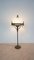 Lampada da tavolo antica in ferro con ripiano in cristallo, Germania, anni '30, Immagine 1