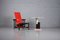 Model Red and Blue Armchair and Side Table by Gerrit T. Rietveld for Cassina, Set of 2 1