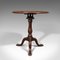 Antique English Victorian Walnut Tilt Top Occasional Table by James Shoolbred 2