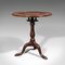 Antique English Victorian Walnut Tilt Top Occasional Table by James Shoolbred, Image 1