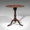 Antique English Victorian Walnut Tilt Top Occasional Table by James Shoolbred 3