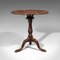 Antique English Victorian Walnut Tilt Top Occasional Table by James Shoolbred, Image 3