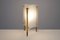 Tripod Brass and Acrylic Glass Table Lamp from Asselbur, 1950s 5