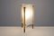 Tripod Brass and Acrylic Glass Table Lamp from Asselbur, 1950s, Image 5