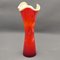 Red & White Murano Glass Vase, Italy 3
