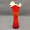 Red & White Murano Glass Vase, Italy 11