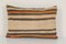 Striped Lumbar Kilim Pillow Cases with Rustic Anatolian Decor, Mid-20th Century 1