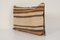 Striped Lumbar Kilim Pillow Cases with Rustic Anatolian Decor, Mid-20th Century 3