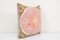 Oversize Uzbek Handmade Pink Tribal Suzani Cushion Cover, 1960s 4