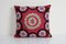 Vintage Ethnic Decorative Square Red Suzani Cushion Cover, Image 1