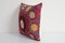 Vintage Handmade Square Red Suzani Cushion Cover 3