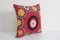 Vintage Handmade Square Red Suzani Cushion Cover, Image 2
