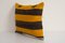 Cuscino da divano Kilim tribale giallo intrecciato a mano di Vintage Pillow Store Contemporary, Turchia, Immagine 3