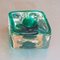 Emerald Green and Clear Glass Block Vase and Candle Holder, 1970s, Set of 2, Image 2