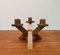 Mid-Century Brutalist Wooden Candleholder, Image 1