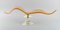 Murano Bird Sculpture in Orange and Clear Mouth Blown Art Glass 2
