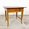 Antique Elm Wood Side Table with Drawer, Image 10