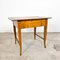 Antique Elm Wood Side Table with Drawer, Image 8