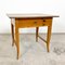 Antique Elm Wood Side Table with Drawer, Image 9