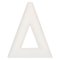 White Triangle Vase Matt by Valeria Vasi 1