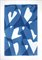 Wind Over Waters, Blue and White Monotype, Abstract Modern Shapes and Layers, 2021, Image 1