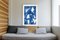 Wind Over Waters, Monotype Bleu et Blanc, Formes et Couches Modernes Abstraites, 2021 6