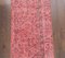 Alfombra de pasillo Oushak turca vintage de lana rosa, Imagen 2