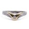 Vintage 2-Tone 14k Gold Ring with Diamonds, 1970s, Image 1