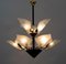 Lámpara de araña italiana moderna de cristal de Murano en forma de velas, 1989, Imagen 2