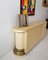 Postmodern American Cream Lacquer Sideboard with Inbuilt Brass-Trimmed Columns, Image 6