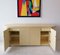 Postmodern American Cream Lacquer Sideboard with Inbuilt Brass-Trimmed Columns 11