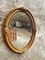 Antiker ovaler Spiegel mit goldenem Rahmen, Frankreich, 1900er 1