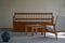 Scandinavian Modern Bench in Pine with Storage, 1950s, Image 8