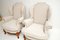 Antique Carved Walnut Wingback Armchairs, Set of 2, Image 9