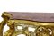 Consola dorada estilo Louis Philippe con tablero de mármol, Imagen 8