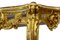 Consola dorada estilo Louis Philippe con tablero de mármol, Imagen 3