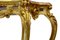Consola dorada estilo Louis Philippe con tablero de mármol, Imagen 2