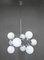 Space Age Sputnik Ceiling Lamp with 9 Opal Glass Globes, Germany, 1970s 11