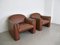 Octanova Leather Armchairs by Peter Maly for Cor, Germany, 1980s, Set of 2 3