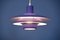 Danish Hanging Lamp in Purple, 1980s 6