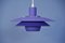 Danish Hanging Lamp in Purple, 1980s, Image 1