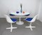 Table de Salle à Manger Tulipe Blanche & Chaises Pivotantes Modèle 115 par Maurice Burke pour Arkana, Angleterre, 1960s, Set de 5 3