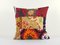 Red Suzani and Ikat Cushion Cover 1