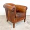 Vintage Puffy Sheep Leather Club Chair 1