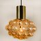 Amber Bubble Glass Pendant by Helena Tynell, 1960 12