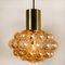 Amber Bubble Glass Pendant by Helena Tynell, 1960, Image 12