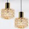 Bubble Glass Pendant Lamps by Helena Tynell for Limburg, 1960s, Set of 2 3