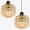 Bubble Glass Pendant Lamps by Helena Tynell for Limburg, 1960s, Set of 2 7
