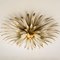 Gilt-Plated Metal Flower Wall Fixture or Flush Mount, 1970s 3