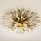 Gilt-Plated Metal Flower Wall Fixture or Flush Mount, 1970s, Image 3